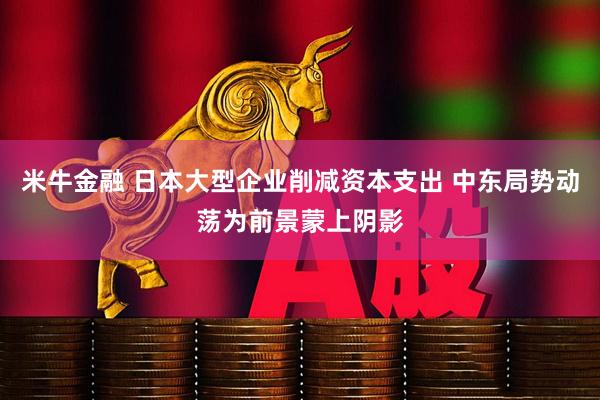 米牛金融 日本大型企业削减资本支出 中东局势动荡为前景蒙上阴影